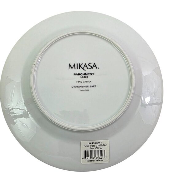 Mikasa PARCHMENT L3438 Fine China 8 ¼” Salad Luncheon Plates – Set of 4 - Picture 5 of 16